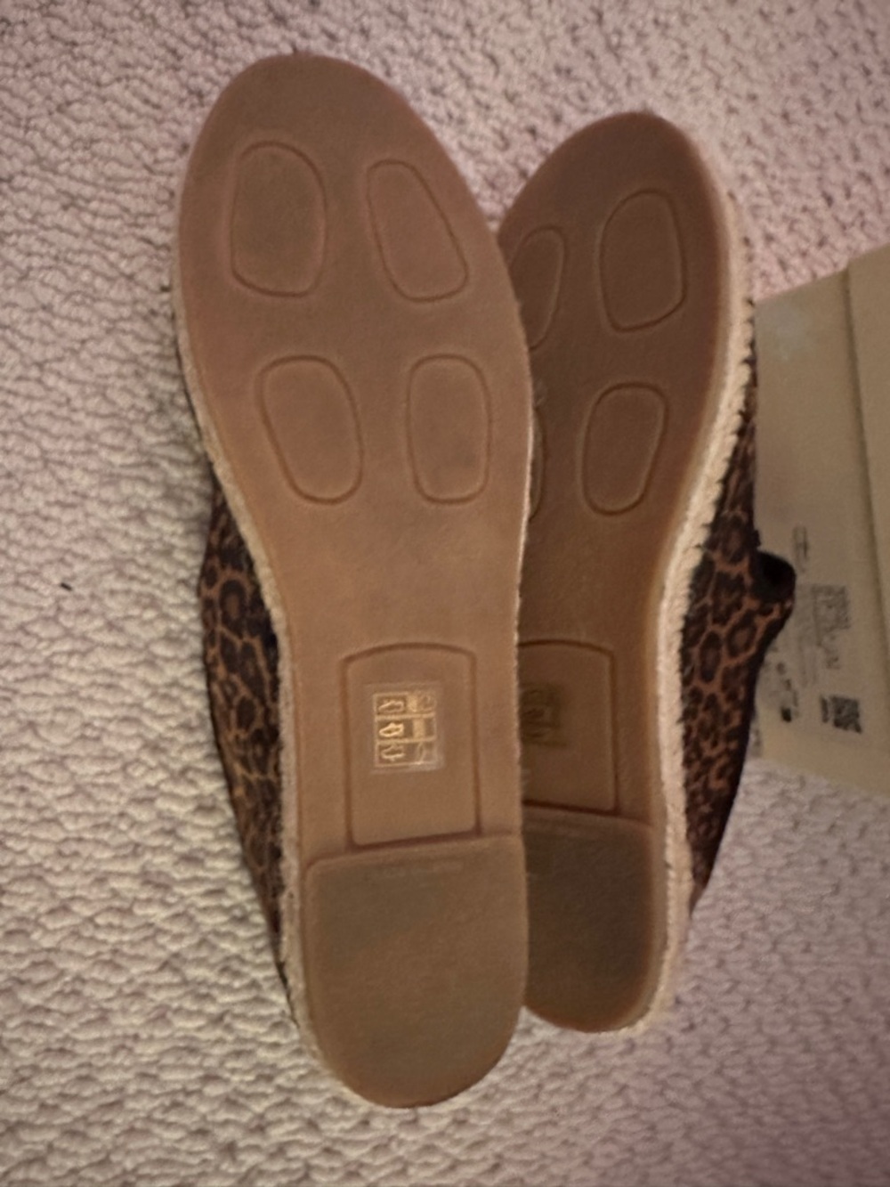 Sezane Leopard Print Espadrille Mary Jane Flats Mariana - Picture 3 of 4